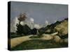 The Country Road, c.1871-Paul Cezanne-Stretched Canvas