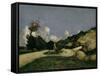 The Country Road, c.1871-Paul Cezanne-Framed Stretched Canvas