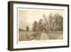 The Country Road in Sepia-C. Harry Eaton-Framed Art Print