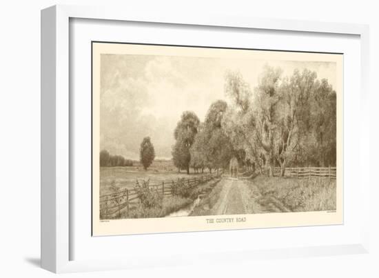 The Country Road in Sepia-C. Harry Eaton-Framed Art Print