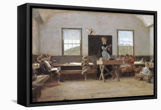 The Country School-Winslow Homer-Framed Stretched Canvas