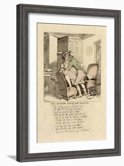 The Country Squire's New Mount, Poem and Illustration, 1808-17-Thomas Rowlandson-Framed Giclee Print