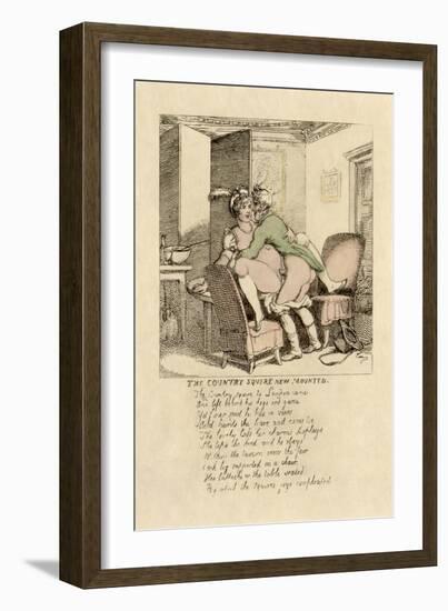 The Country Squire's New Mount, Poem and Illustration, 1808-17-Thomas Rowlandson-Framed Giclee Print