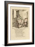 The Country Squire's New Mount, Poem and Illustration, 1808-17-Thomas Rowlandson-Framed Giclee Print