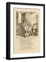 The Country Squire's New Mount, Poem and Illustration, 1808-17-Thomas Rowlandson-Framed Giclee Print