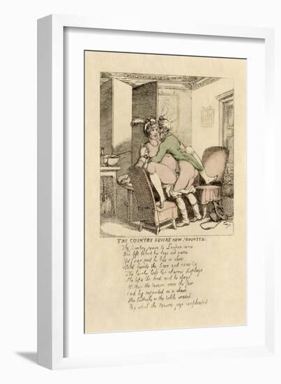 The Country Squire's New Mount, Poem and Illustration, 1808-17-Thomas Rowlandson-Framed Giclee Print