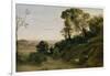 The Countryside near Naples (Oil on Canvas)-Jean Baptiste Camille Corot-Framed Giclee Print