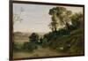 The Countryside near Naples (Oil on Canvas)-Jean Baptiste Camille Corot-Framed Giclee Print