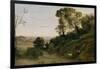 The Countryside near Naples (Oil on Canvas)-Jean Baptiste Camille Corot-Framed Giclee Print