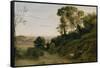 The Countryside near Naples (Oil on Canvas)-Jean Baptiste Camille Corot-Framed Stretched Canvas