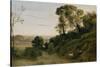 The Countryside near Naples (Oil on Canvas)-Jean Baptiste Camille Corot-Stretched Canvas