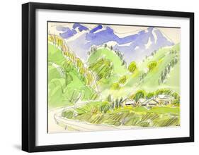 The Countryside Road Covered in Green-Kenji Fujimura-Framed Art Print