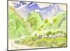 The Countryside Road Covered in Green-Kenji Fujimura-Mounted Art Print