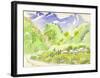 The Countryside Road Covered in Green-Kenji Fujimura-Framed Art Print