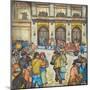 The County-City Building under Siege by Unemployed Demanding Work-Ronald Ginther-Mounted Giclee Print