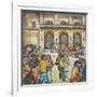 The County-City Building under Siege by Unemployed Demanding Work-Ronald Ginther-Framed Giclee Print