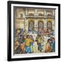 The County-City Building under Siege by Unemployed Demanding Work-Ronald Ginther-Framed Giclee Print