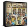 The County-City Building under Siege by Unemployed Demanding Work-Ronald Ginther-Framed Stretched Canvas