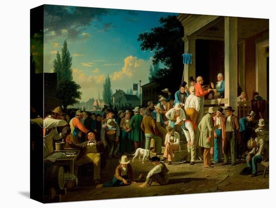 The County Election, 1852-George Caleb Bingham-Stretched Canvas