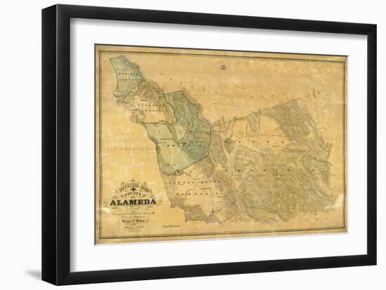 The County of Alameda California, c.1857-Horace A^ Higley-Framed Art Print