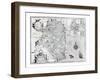 The County of Leinster with the City of Dublin Described, engraved by Jodocus Hondius-John Speed-Framed Giclee Print