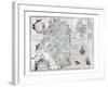 The County of Leinster with the City of Dublin Described, engraved by Jodocus Hondius-John Speed-Framed Giclee Print