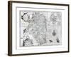 The County of Leinster with the City of Dublin Described, engraved by Jodocus Hondius-John Speed-Framed Giclee Print