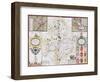 The County of Warwick, the Shire Town and the City of Coventry, Engraved by Jodocus Hondius-null-Framed Giclee Print