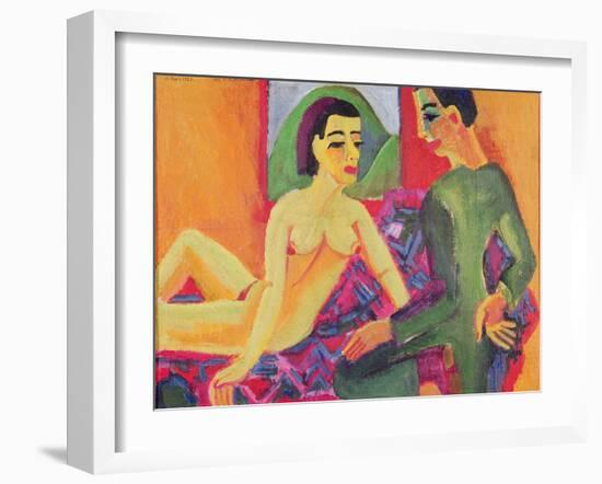 The Couple, 1923-Ernst Ludwig Kirchner-Framed Giclee Print