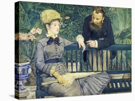 The Couple Guillemet in a Conversatory, 1879-Edouard Manet-Stretched Canvas