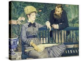 The Couple Guillemet in a Conversatory, 1879-Edouard Manet-Stretched Canvas