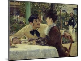 The Couple of Pere Lathuille, 1879-Edouard Manet-Mounted Giclee Print