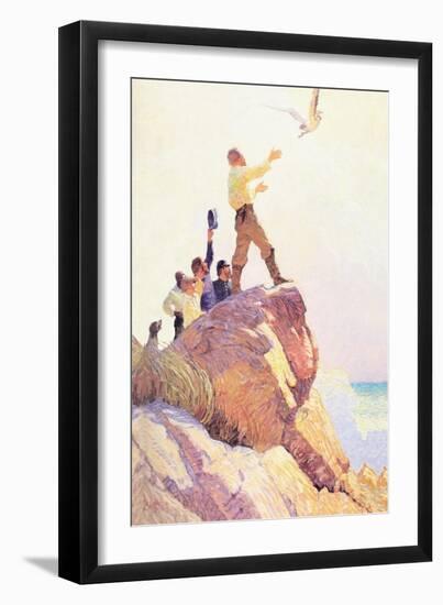 The Courier of the Air-Newell Convers Wyeth-Framed Art Print
