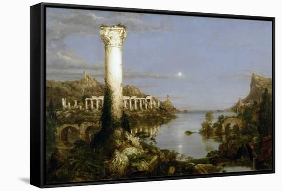 The Course of Empire - Desolation-Thomas Cole-Framed Stretched Canvas