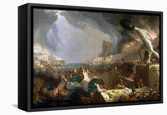 The Course of Empire - Destruction-Thomas Cole-Framed Stretched Canvas