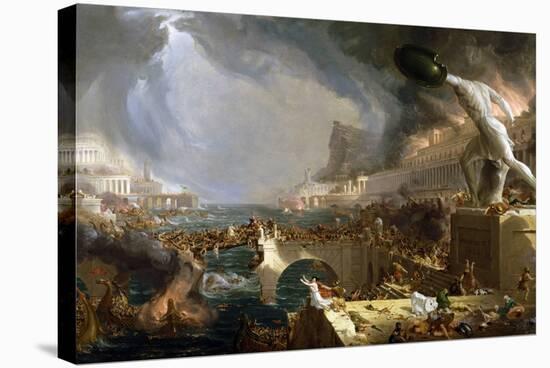 The Course of Empire - Destruction-Thomas Cole-Stretched Canvas