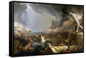 The Course of Empire - Destruction-Thomas Cole-Framed Stretched Canvas