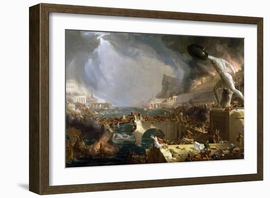 The Course of Empire - Destruction-Thomas Cole-Framed Premium Giclee Print