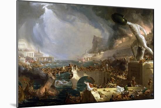 The Course of Empire - Destruction-Thomas Cole-Mounted Giclee Print