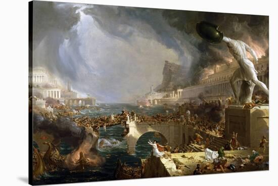 The Course of Empire - Destruction-Thomas Cole-Stretched Canvas