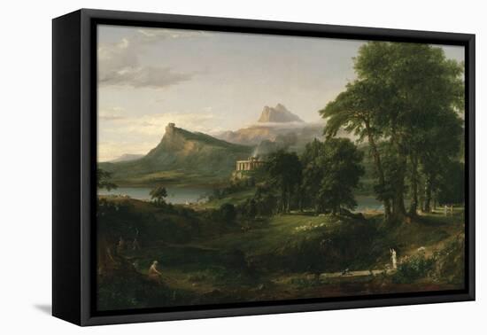 The Course of Empire: the Arcadian or Pastoral State, C.1836-Thomas Cole-Framed Stretched Canvas