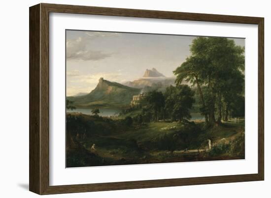 The Course of Empire: the Arcadian or Pastoral State, C.1836-Thomas Cole-Framed Premium Giclee Print