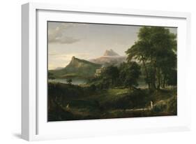 The Course of Empire: the Arcadian or Pastoral State, C.1836-Thomas Cole-Framed Premium Giclee Print