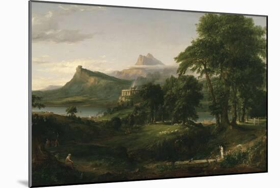 The Course of Empire: the Arcadian or Pastoral State, C.1836-Thomas Cole-Mounted Premium Giclee Print