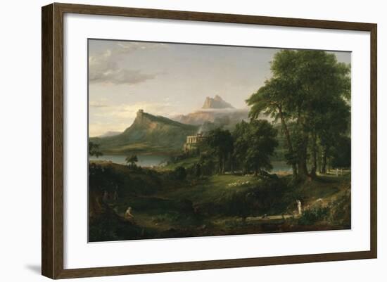 The Course of Empire: the Arcadian or Pastoral State, C.1836-Thomas Cole-Framed Giclee Print