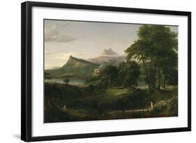 The Course of Empire: the Arcadian or Pastoral State, C.1836-Thomas Cole-Framed Giclee Print