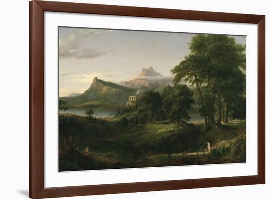 The Course of Empire: the Arcadian or Pastoral State, C.1836-Thomas Cole-Framed Giclee Print