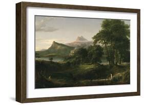 The Course of Empire: the Arcadian or Pastoral State, C.1836-Thomas Cole-Framed Giclee Print