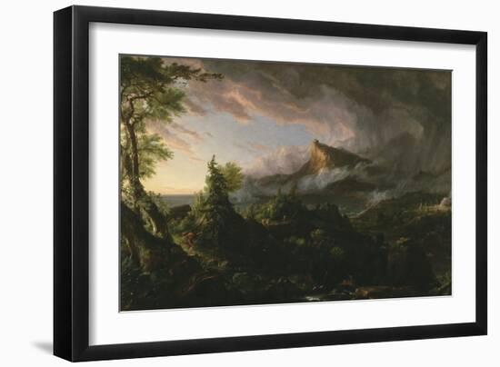 The Course of Empire: the Savage State, 1833-36-Thomas Cole-Framed Giclee Print
