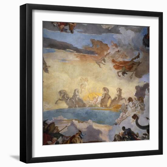 The Course of the Chariot of the Sun - detail (chariot of the sun)-Giambattista Tiepolo-Framed Giclee Print